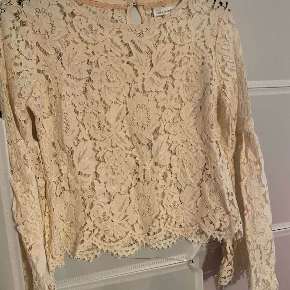 BOGO 1/2 OFF: Lace blouse with bell sleeves